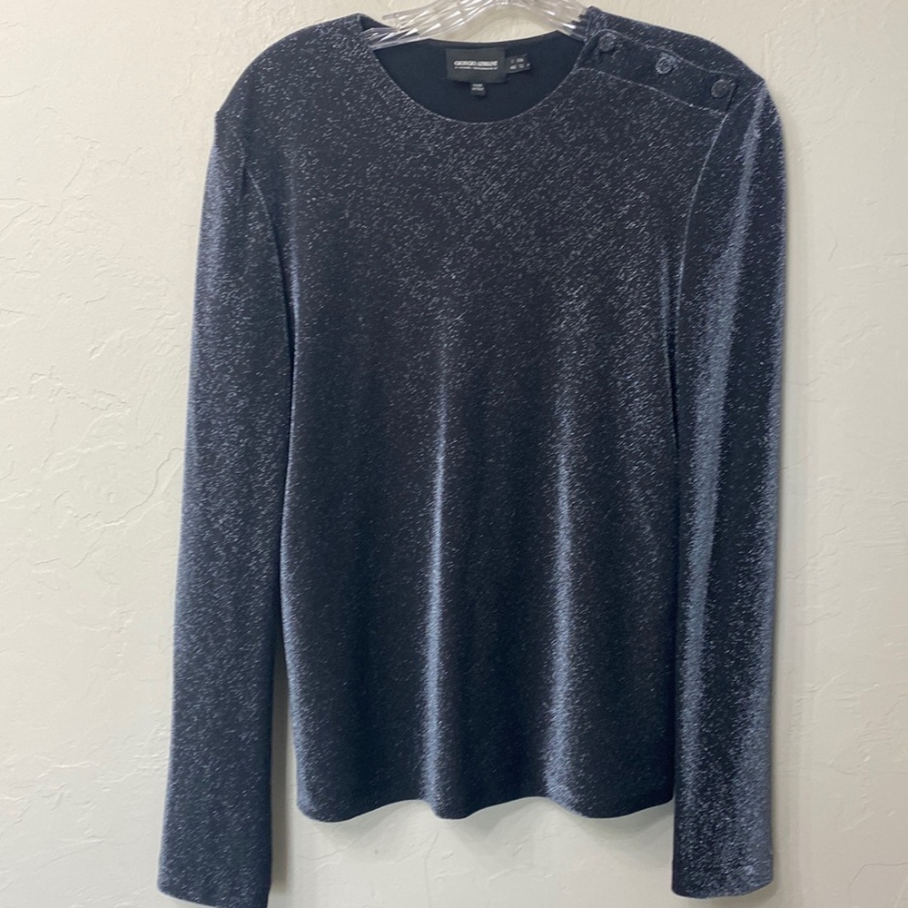 Giorgio Armani long sleeved sparkle top size 12.